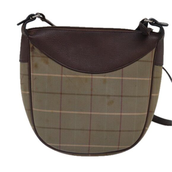 Burberrys Nova Check Shoulder Bag Canvas Beige Auth - Picture 14 of 16